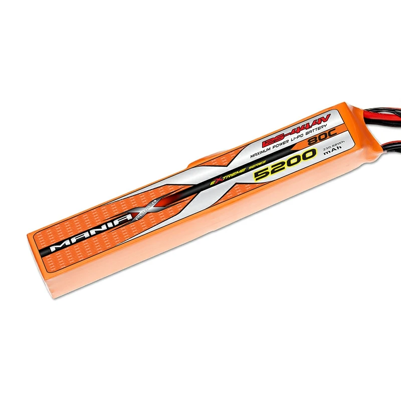 12S-44.4V 5200mAh 80C Stick Lipo батерия