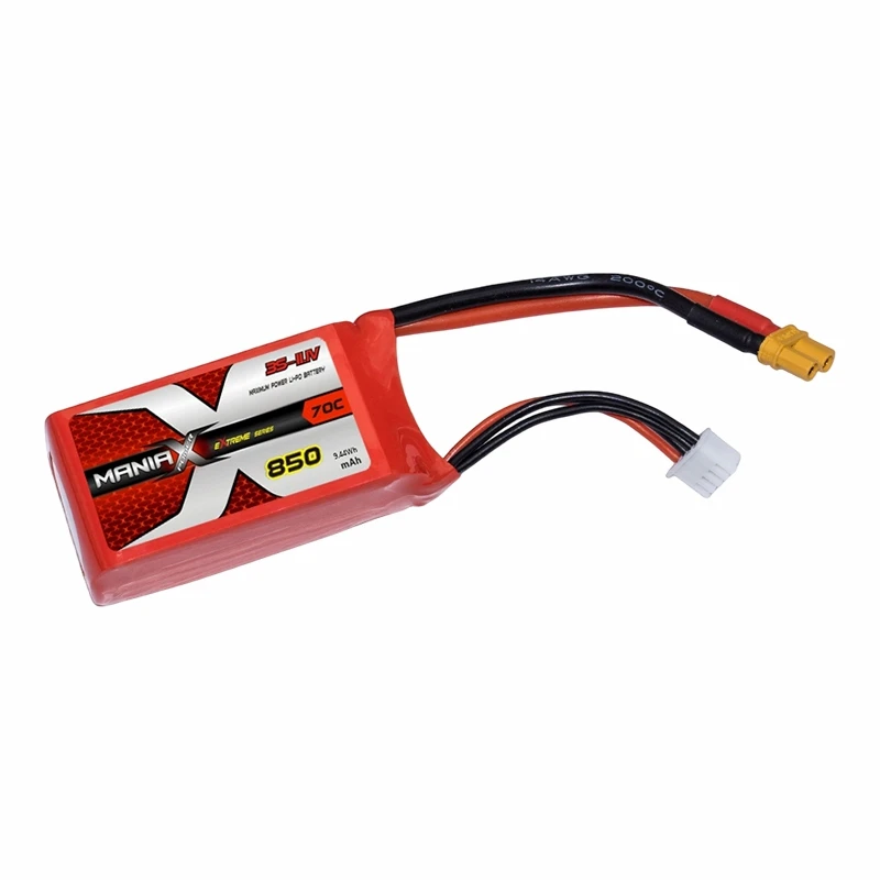 3S-11.1V 850mAh 70C Lipo батерия