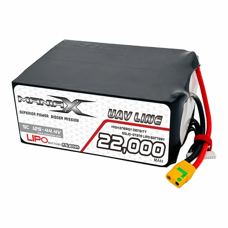 400Wh/Kg Solid{1}}State Lipo 12S-44.4V 22,000mAh 5C Drone/UAV/eVTOL/Multi-Rotors батерия